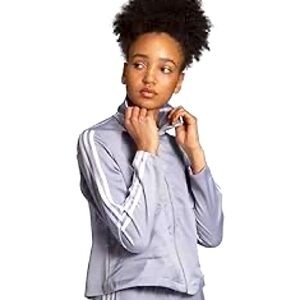 NWOT Adidas Track Top full Zip Jacket Glory Grey Gray White M